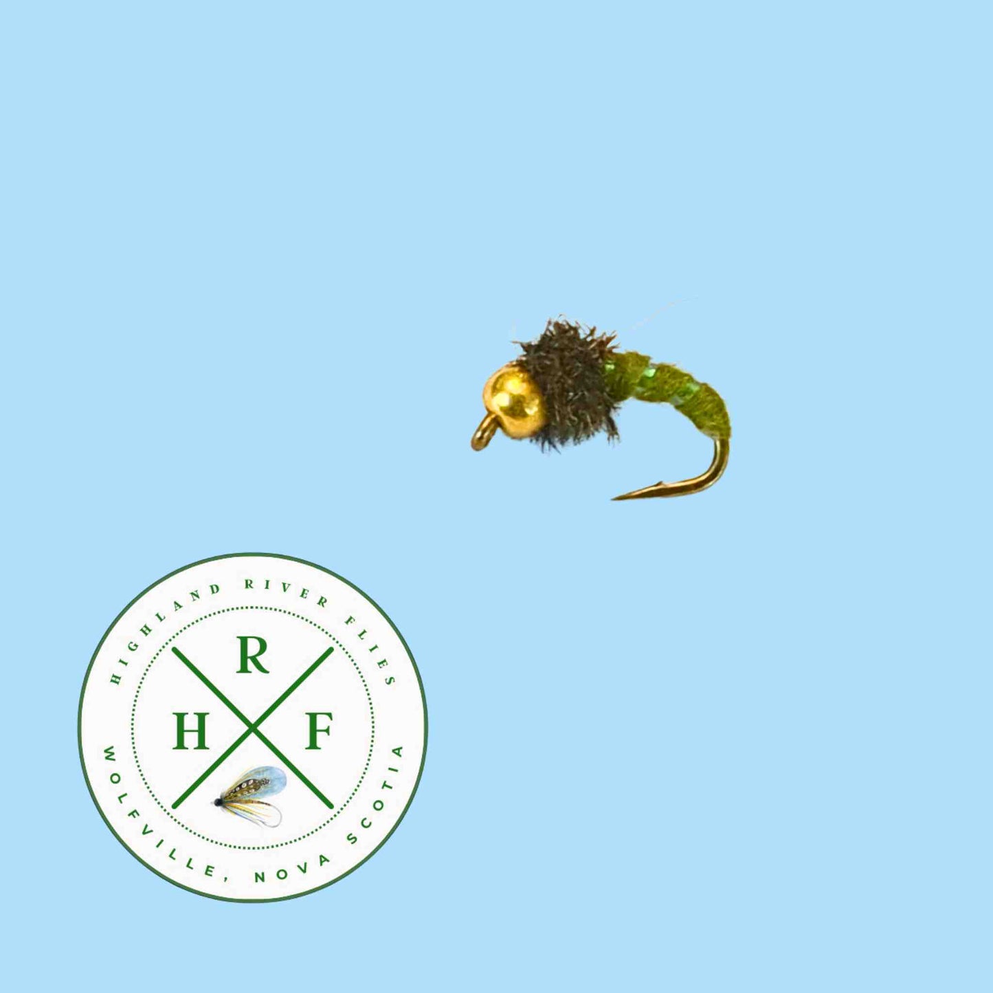 Bead Head Caddis Larva Olive