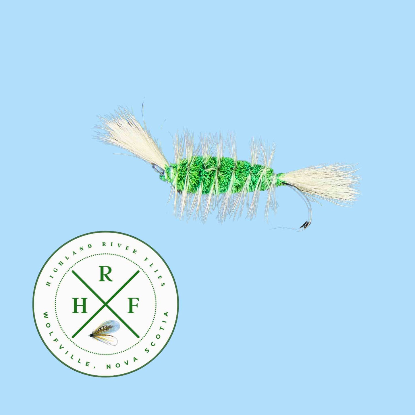 Green Bomber White Hackle