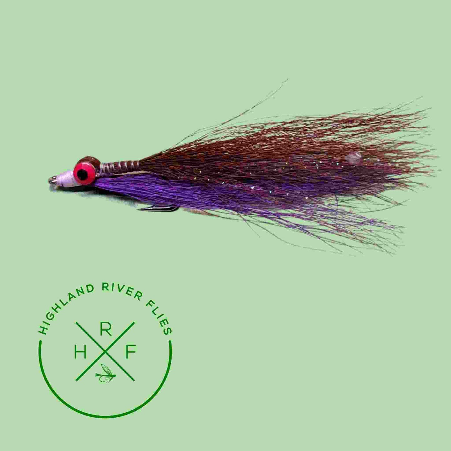 Clouser fly in brown and purple