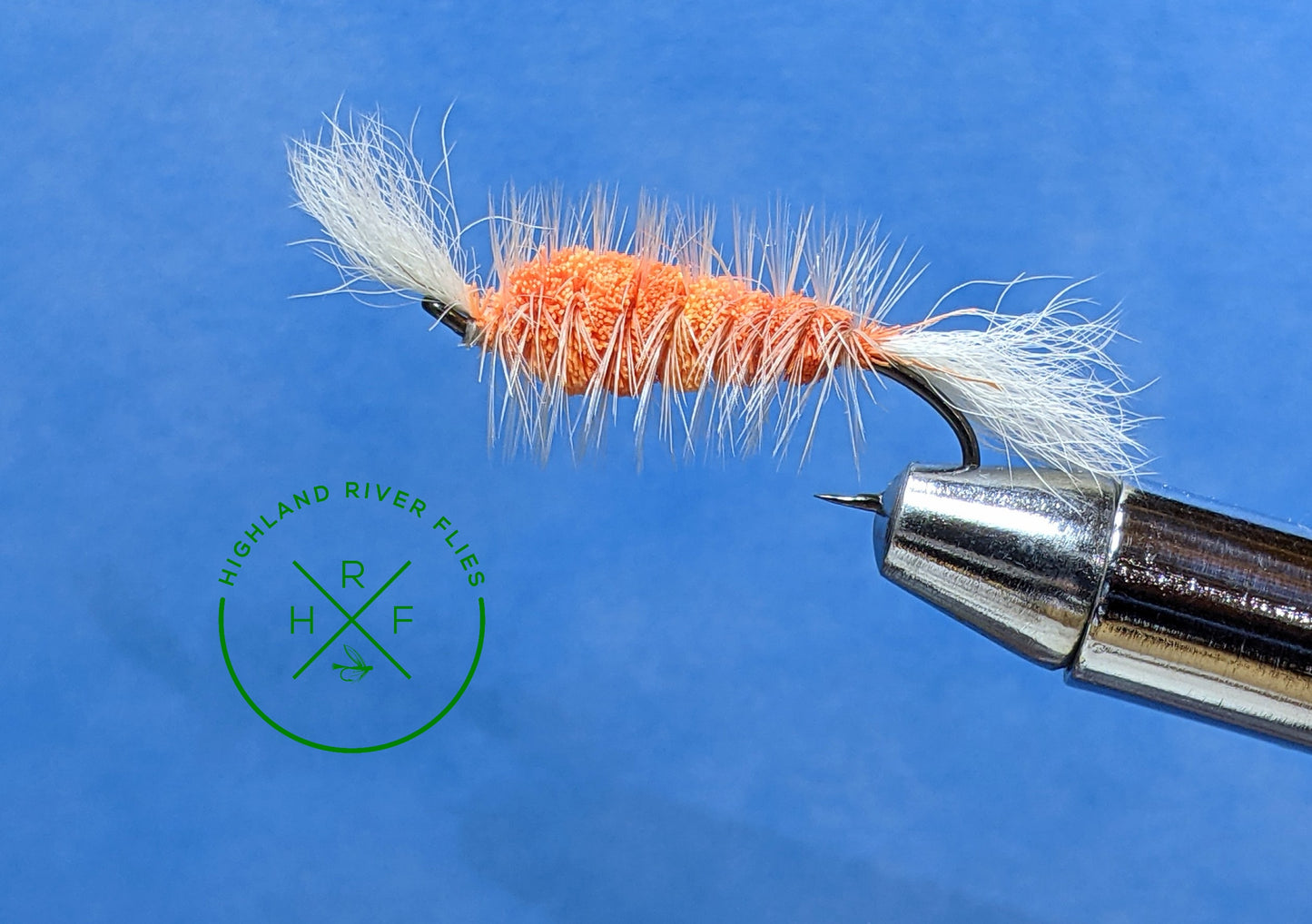 Bomber Orange Hackle Blanc