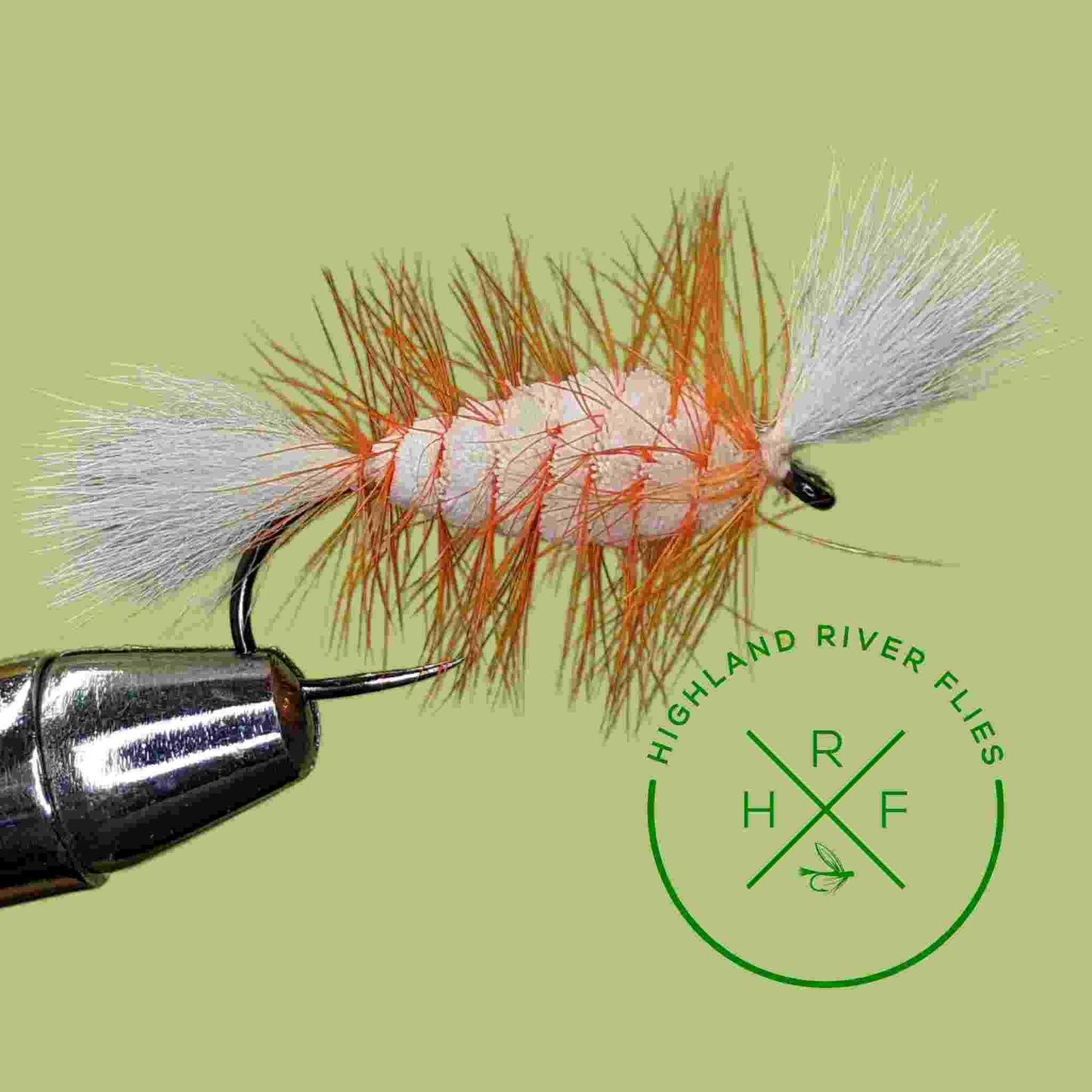 White Bomber Salmon Fly Barbless