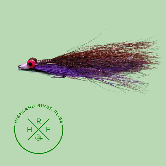 Clouser fly in brown and purple