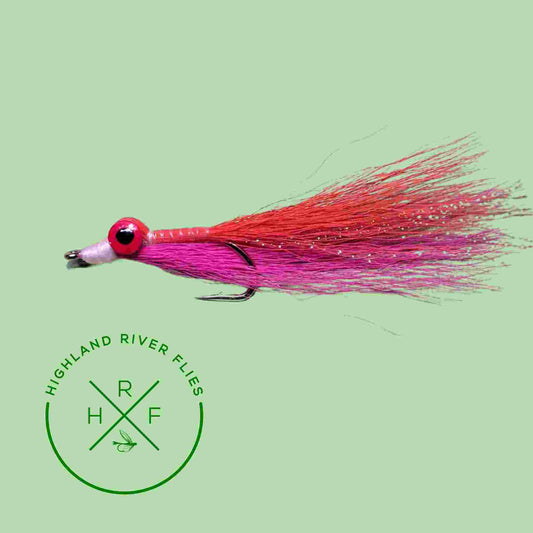 Clouser fly in orange and pink