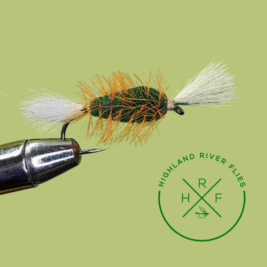 Green Bomber Salmon Fly Barbless